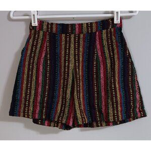 Color of Heat XS Multicolor Pull On Boho Hippie Pocket Shorts